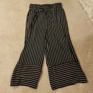 Black Pinstripe Gauchos